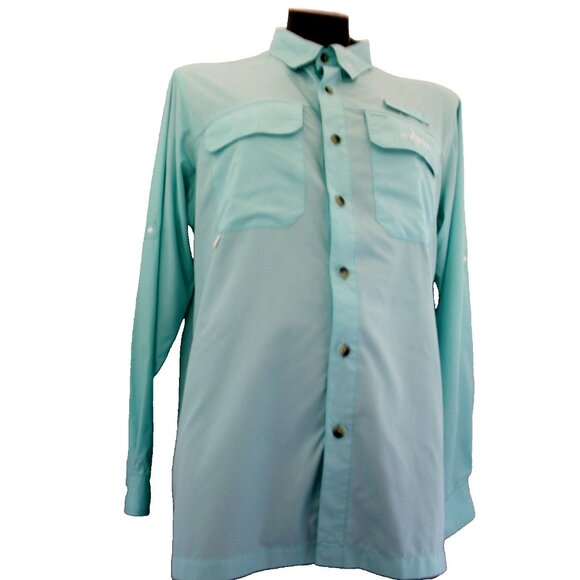Habit Vented Fishing Shirt Men's XL Pastel Green Long SL Button Down - Picture 1 of 14